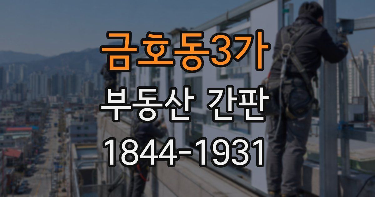 금호동3가 부동산 간판