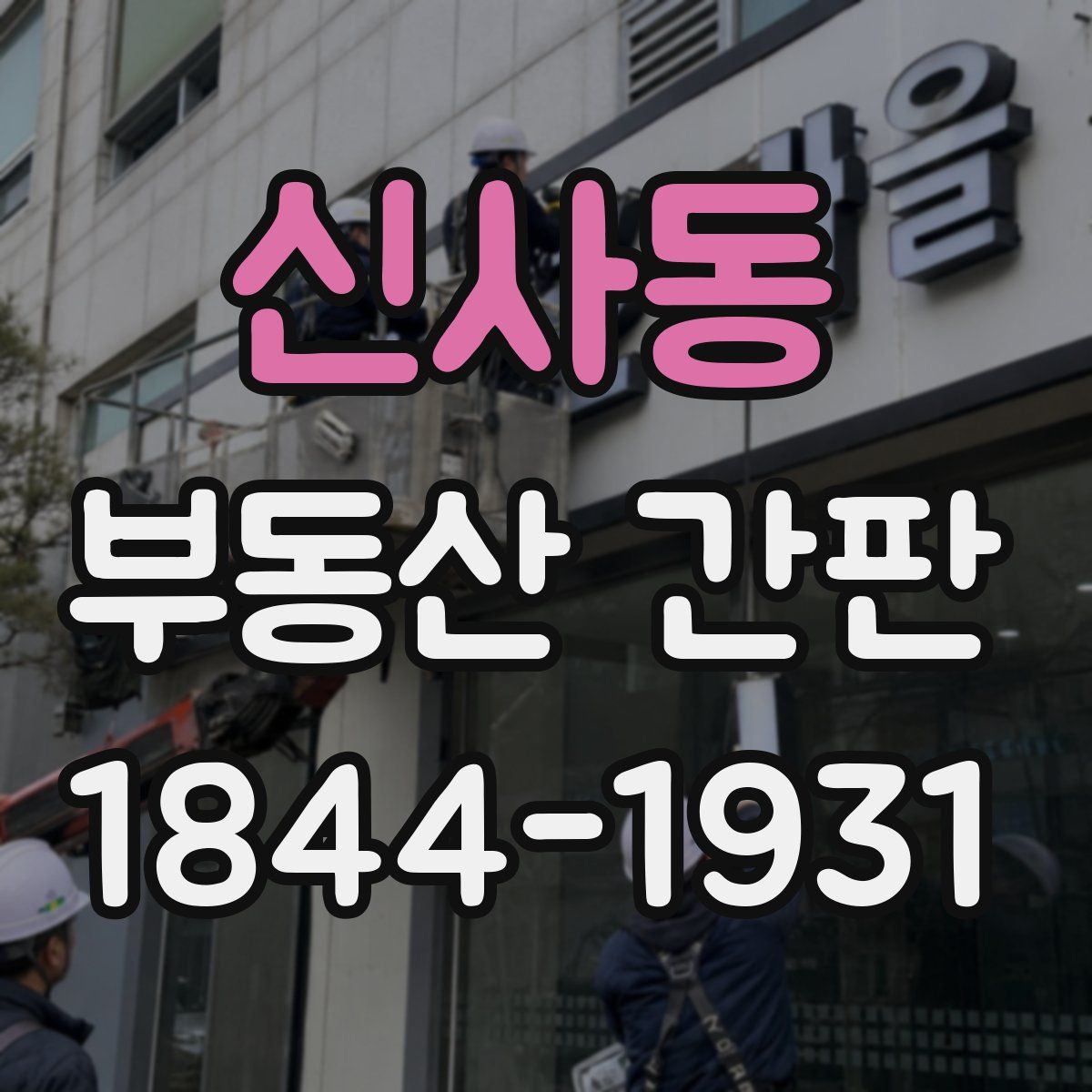 신사동 부동산 간판