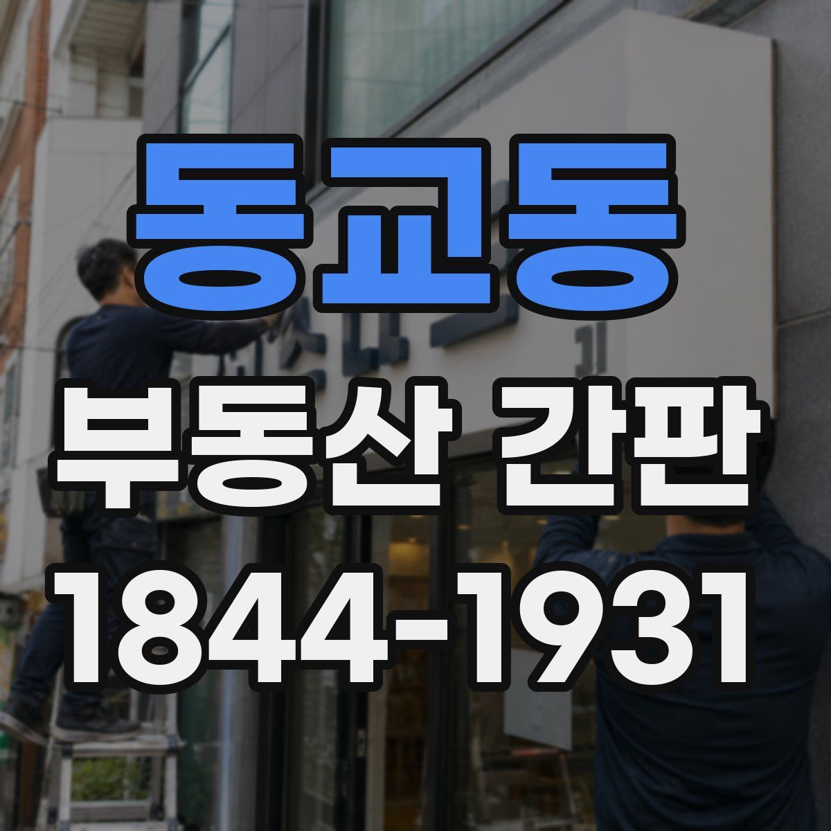 동교동 부동산 간판