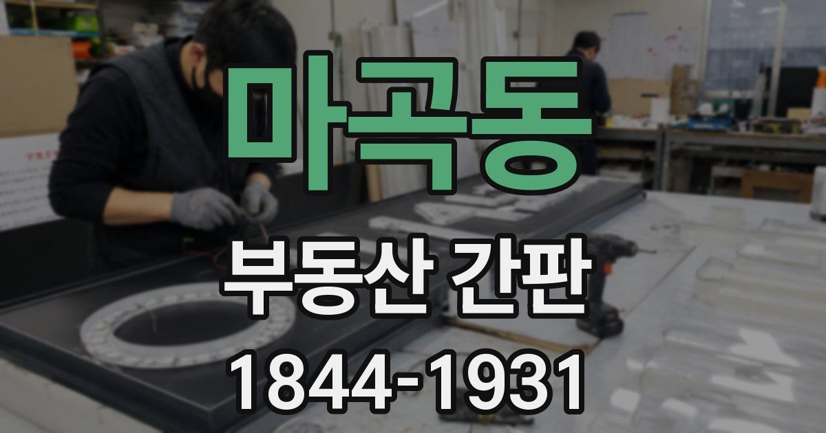 마곡동 부동산 간판