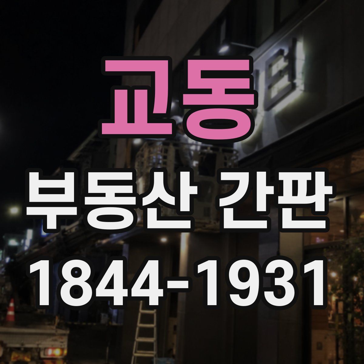 교동 부동산 간판