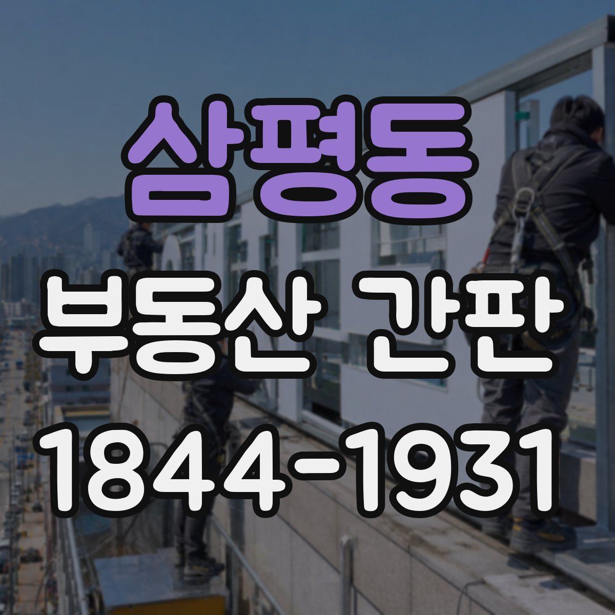 삼평동 부동산 간판