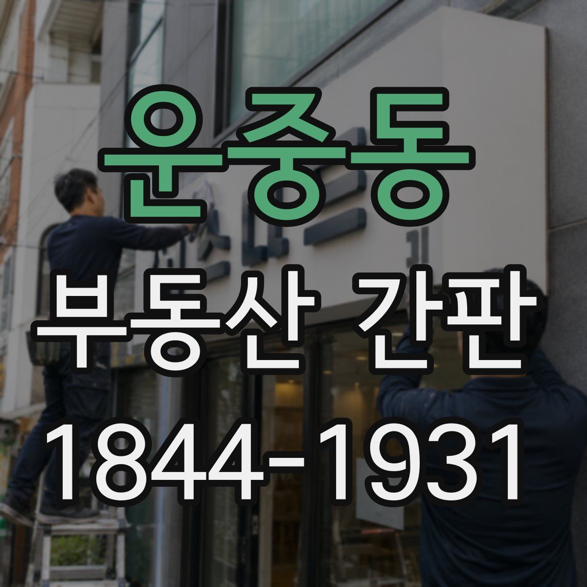 운중동 부동산 간판