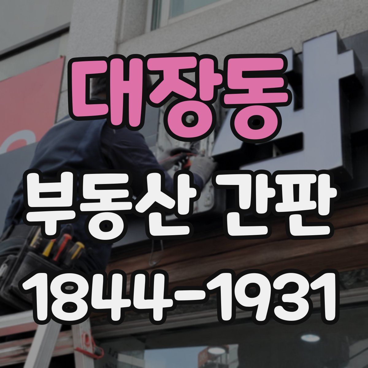 대장동 부동산 간판