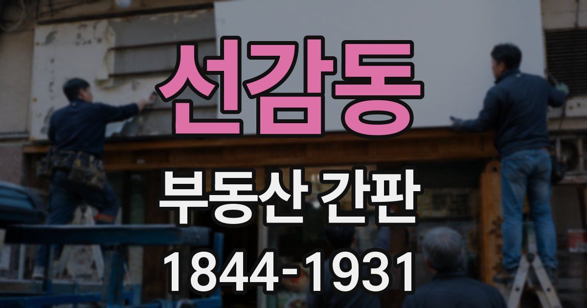 선감동 부동산 간판