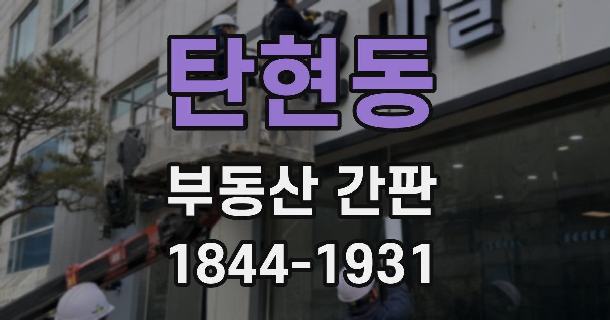 탄현동 부동산 간판