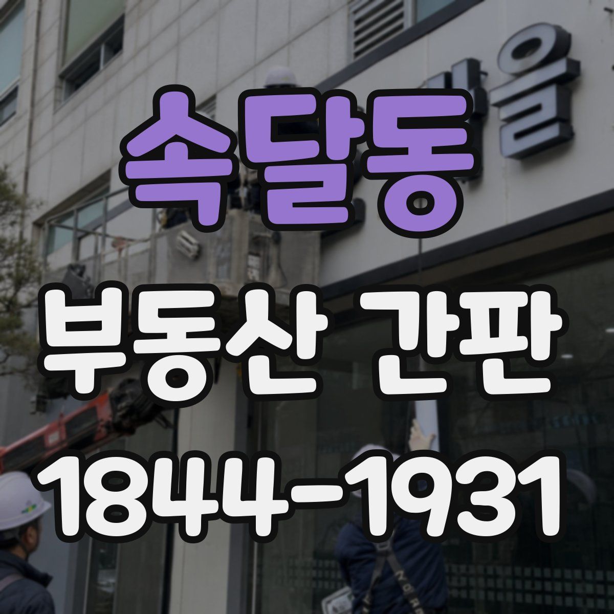 속달동 부동산 간판