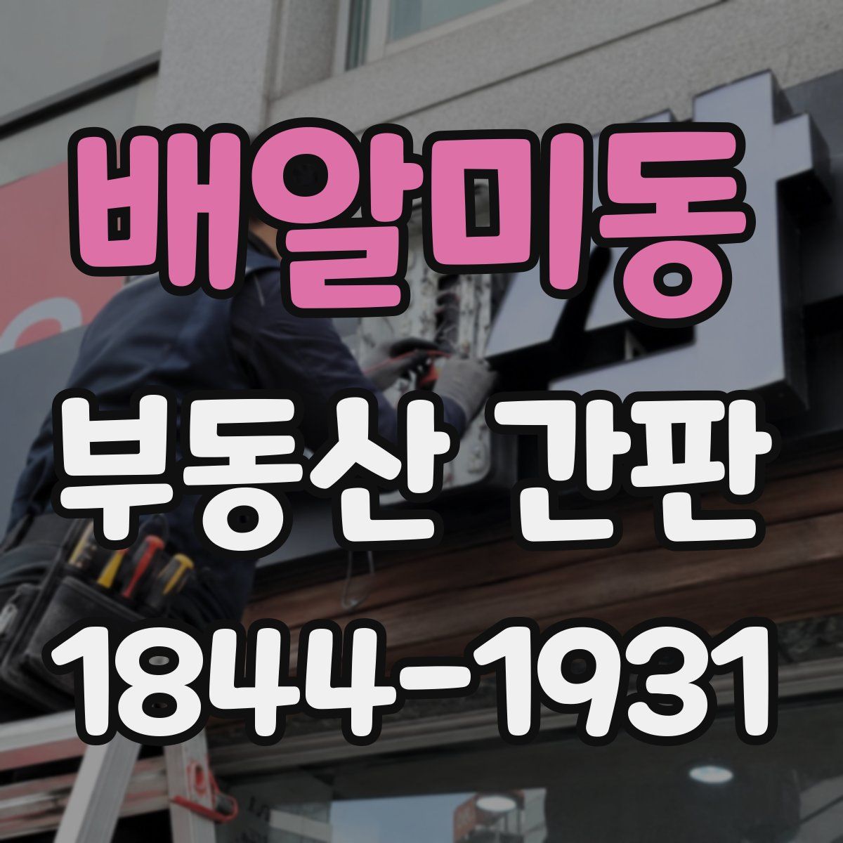 배알미동 부동산 간판
