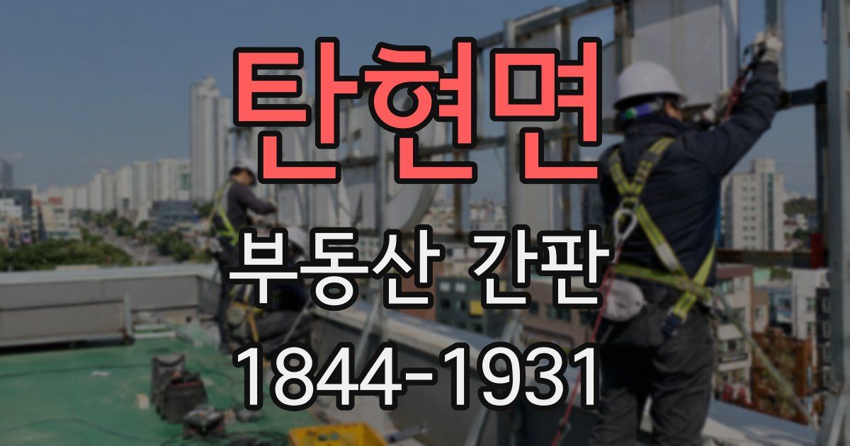 탄현면 부동산 간판