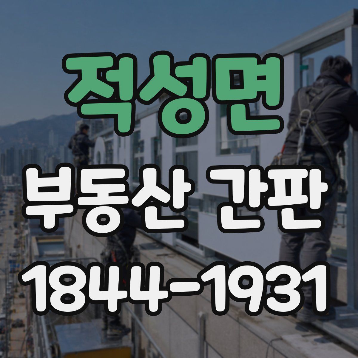 적성면 부동산 간판