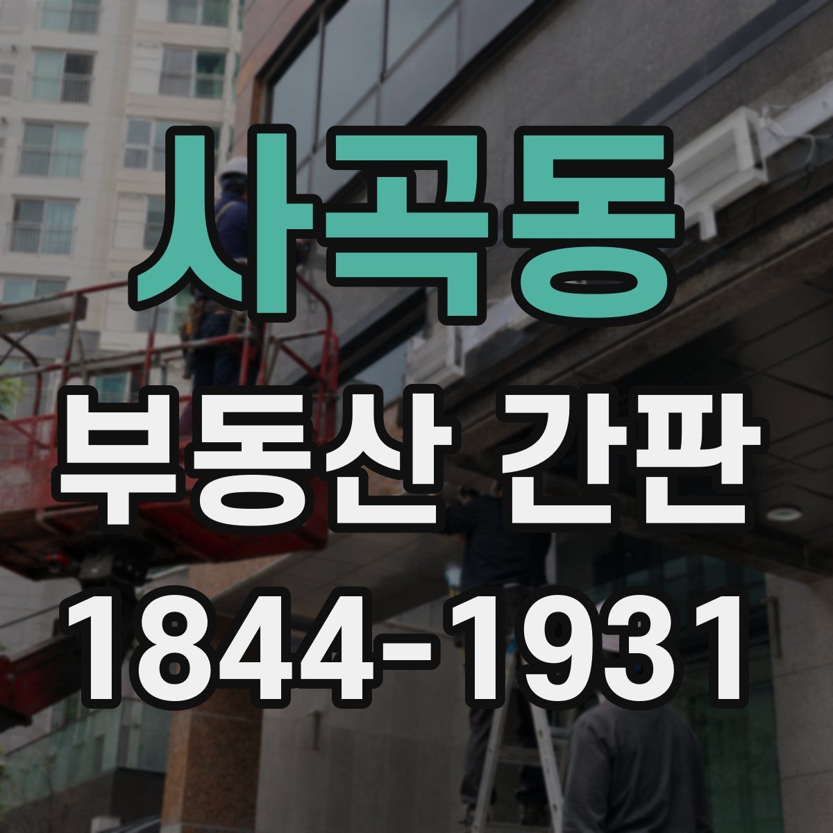 사곡동 부동산 간판