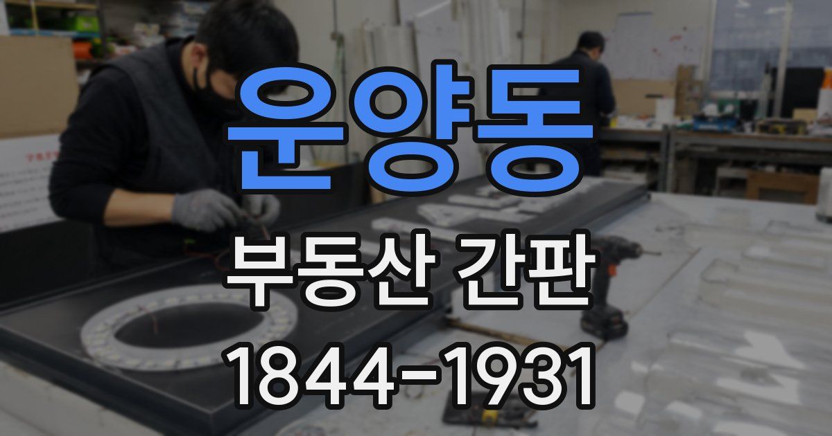 운양동 부동산 간판