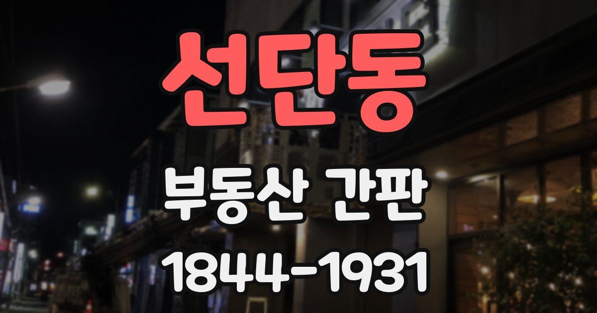 선단동 부동산 간판
