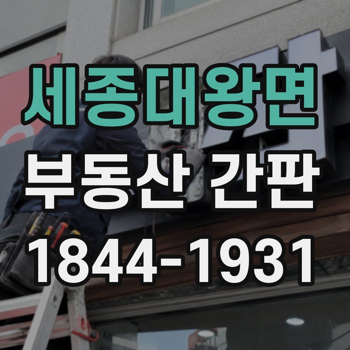 세종대왕면 부동산 간판