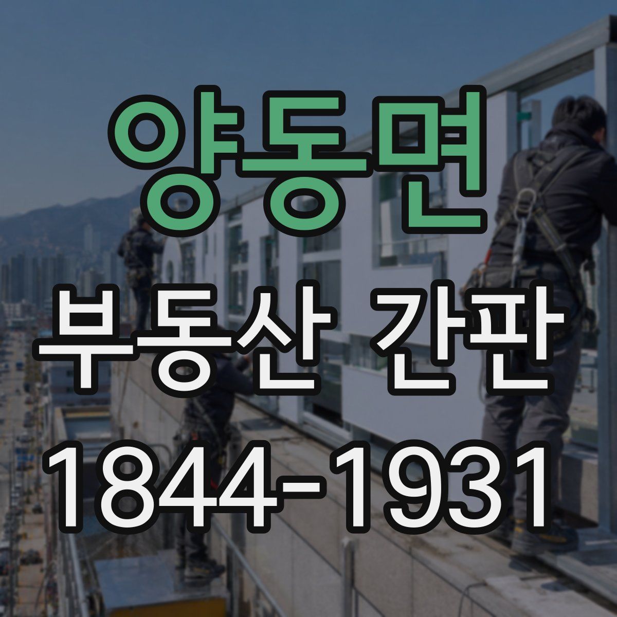 양동면 부동산 간판