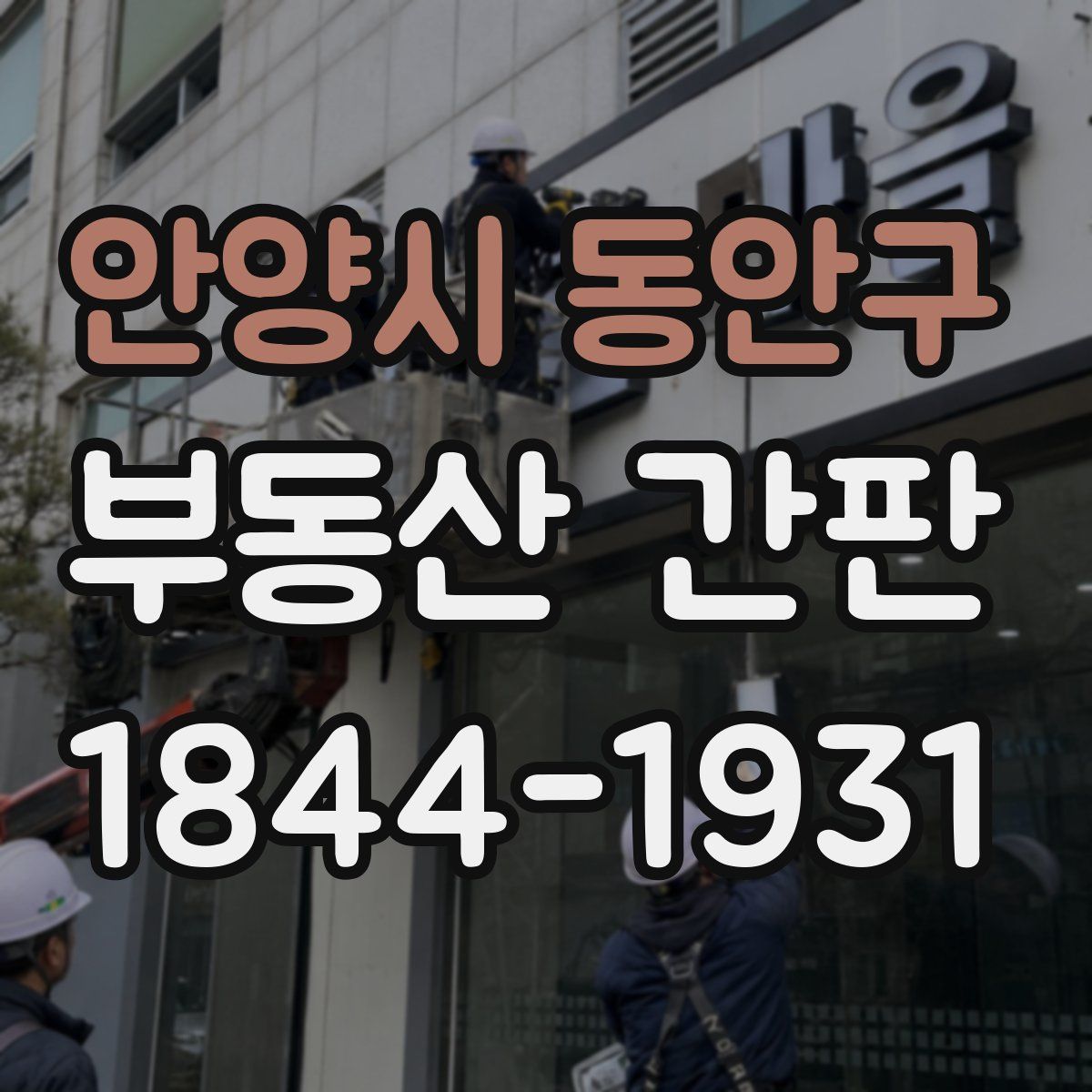 안양시 동안구 부동산 간판