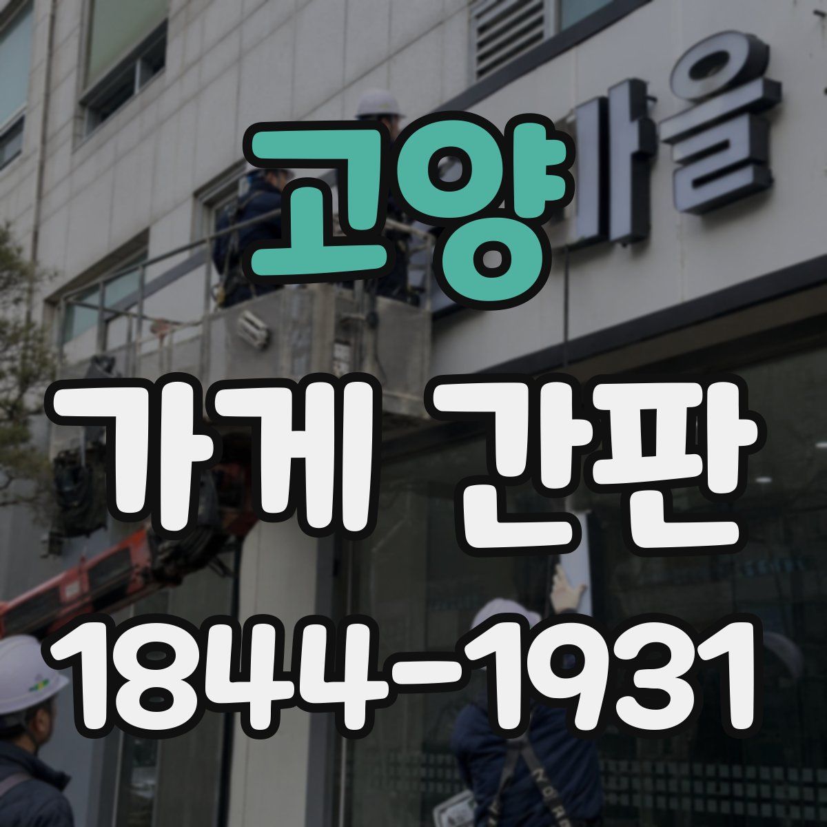 고양 가게 간판