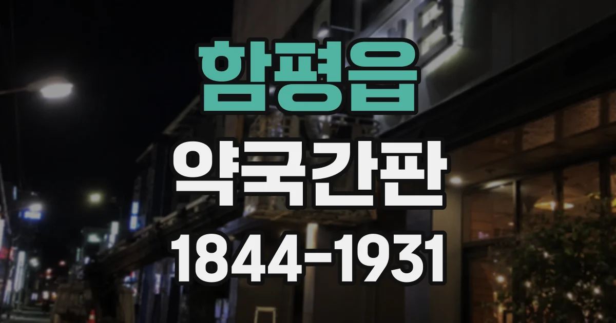 함평읍 약국간판