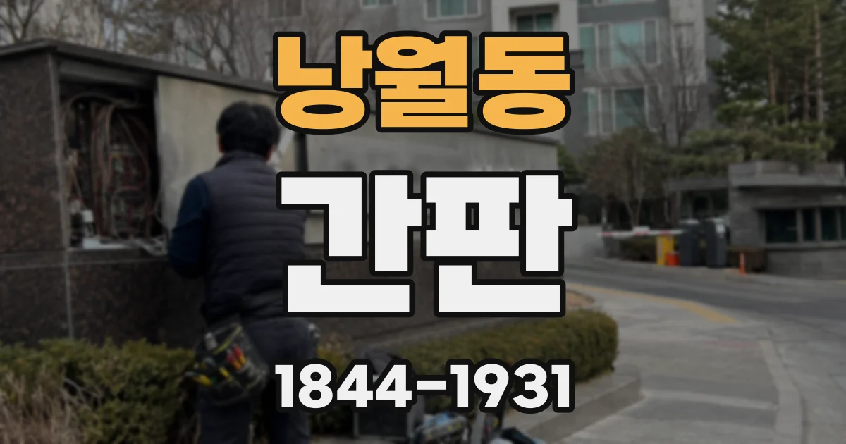 낭월동 간판