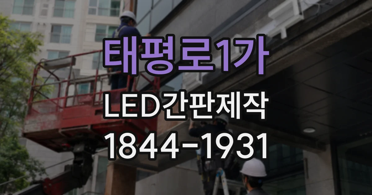 태평로1가 LED간판제작