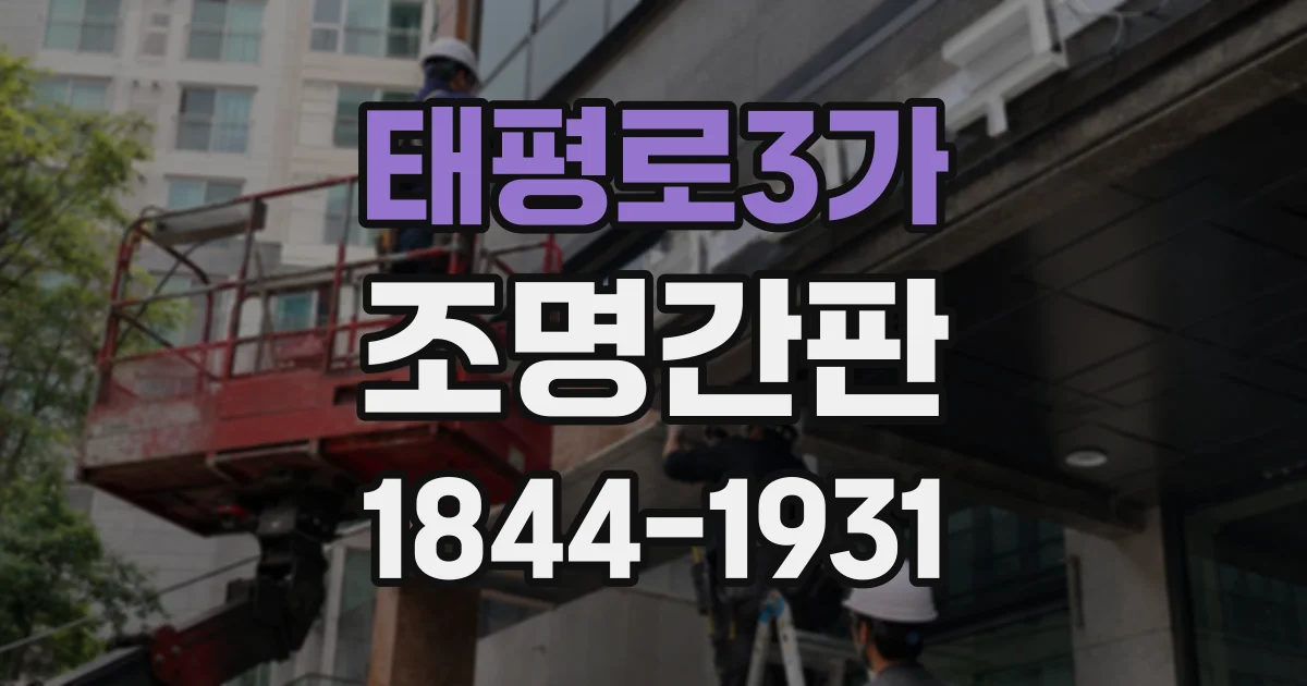 태평로3가 조명간판