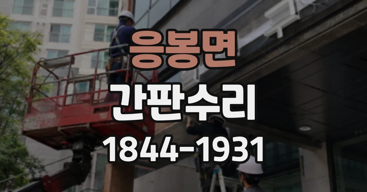 응봉면 간판수리