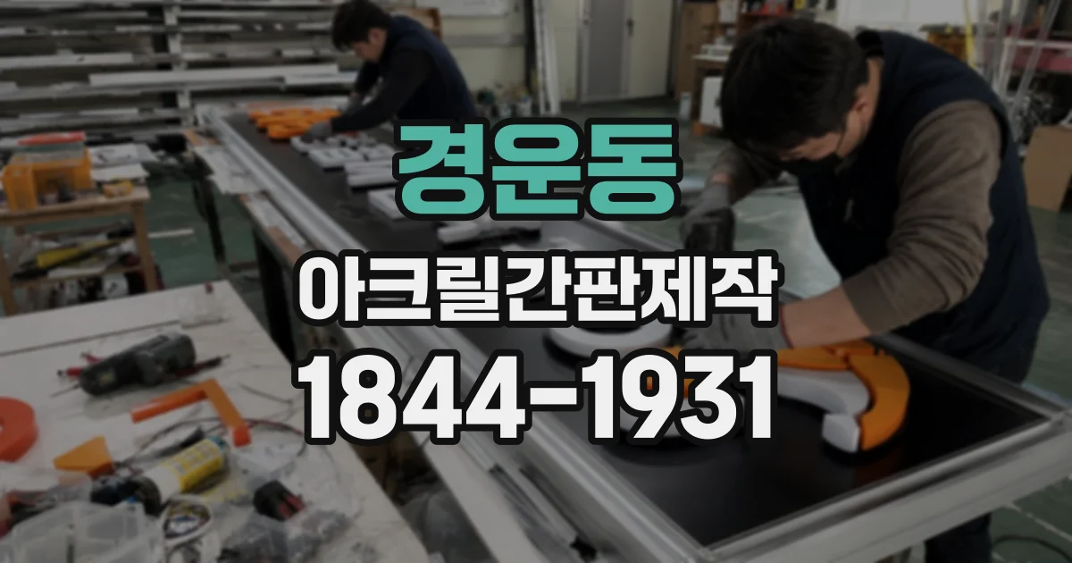 경운동 아크릴간판제작 간판 면적이 작을 때 문구를 정하는 요령