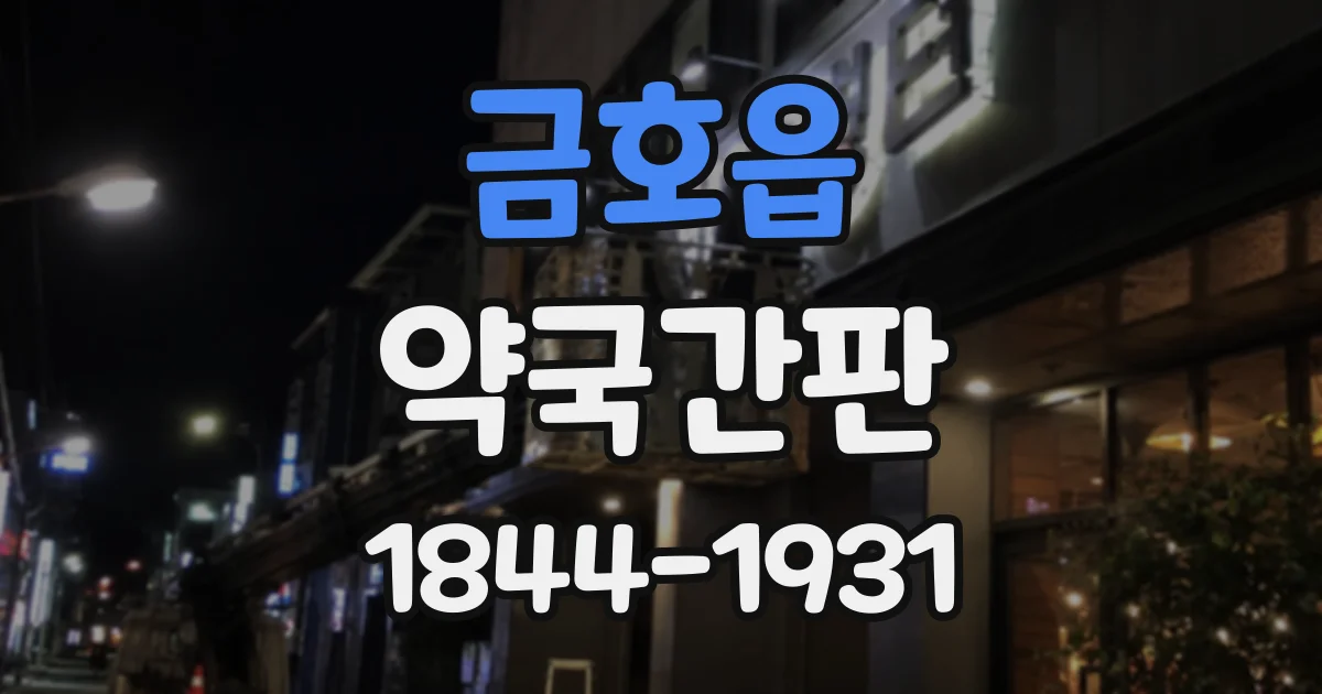 금호읍 약국간판
