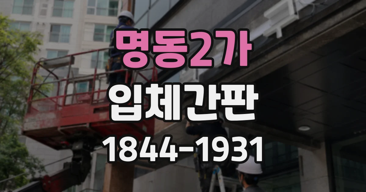 명동2가 입체간판