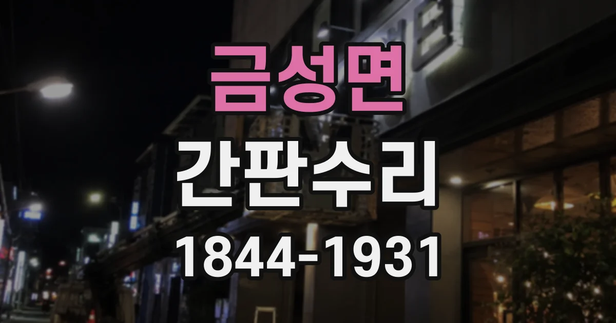 금성면 간판수리