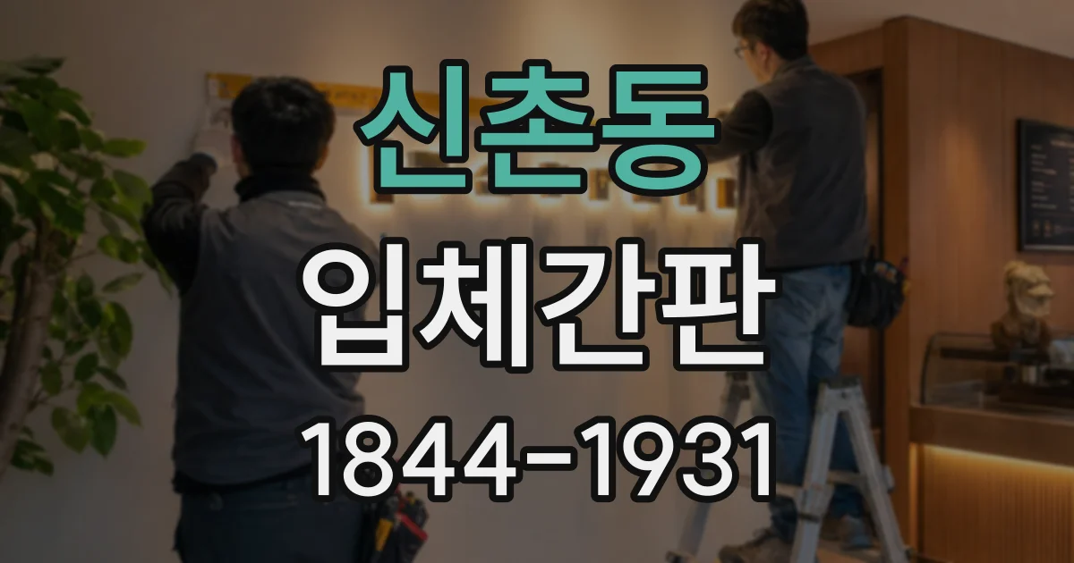 신촌동 입체간판