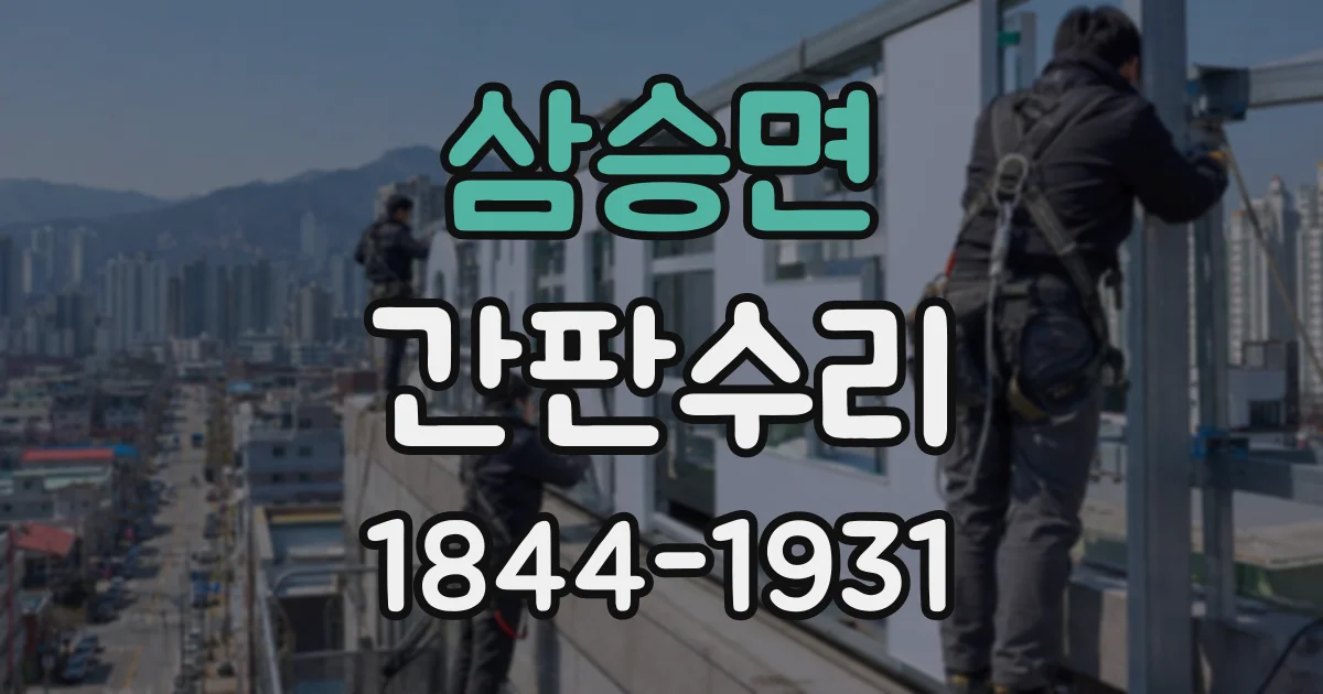 삼승면 간판수리