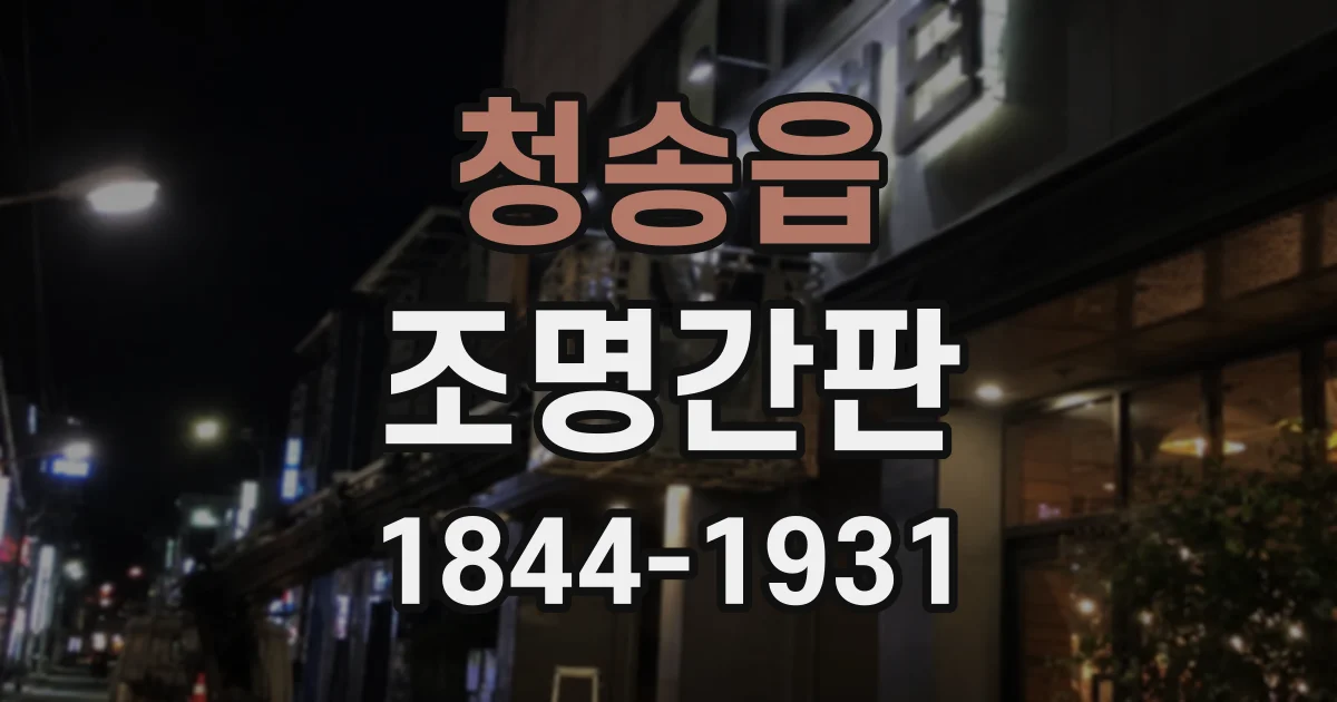 청송읍 조명간판