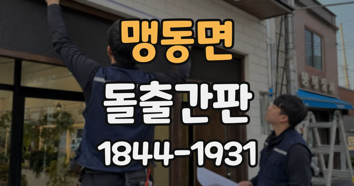 맹동면 돌출간판