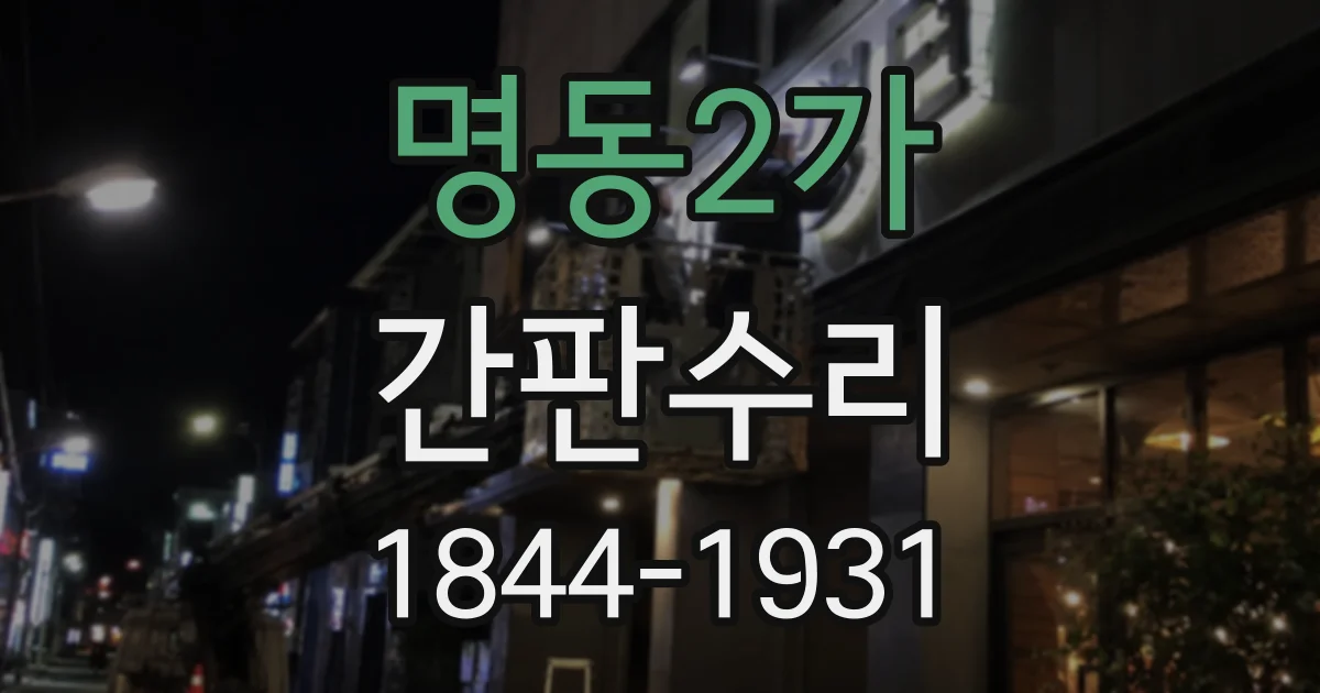 명동2가 간판수리