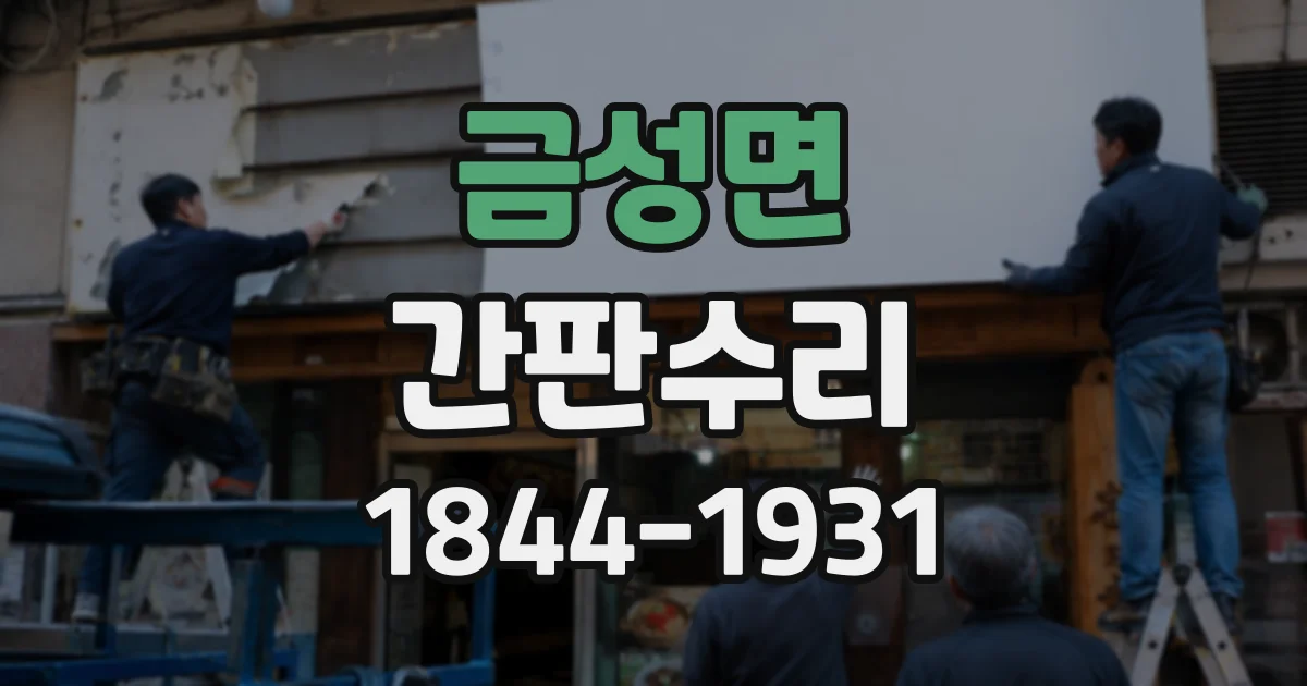 금성면 간판수리