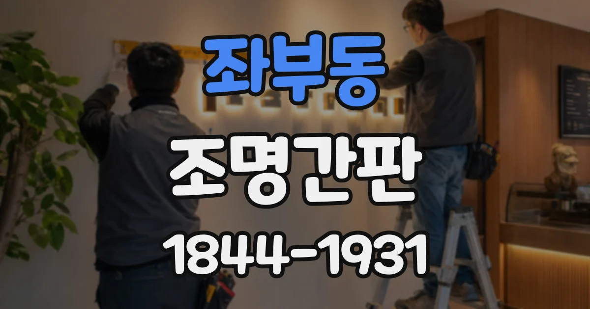 좌부동 조명간판