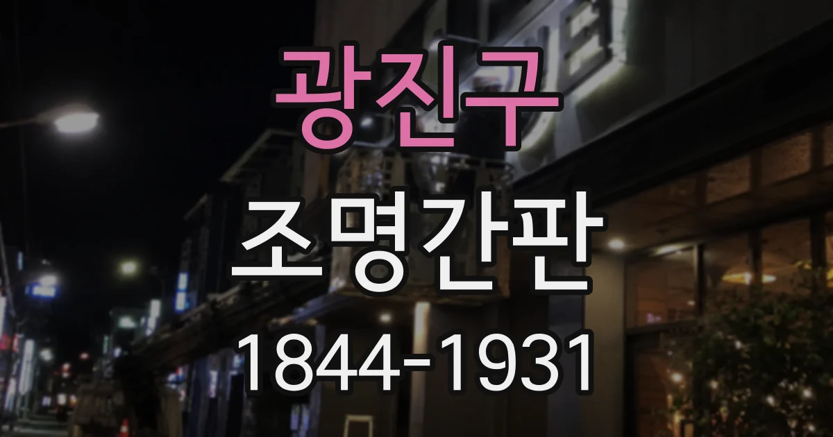 광진구 조명간판