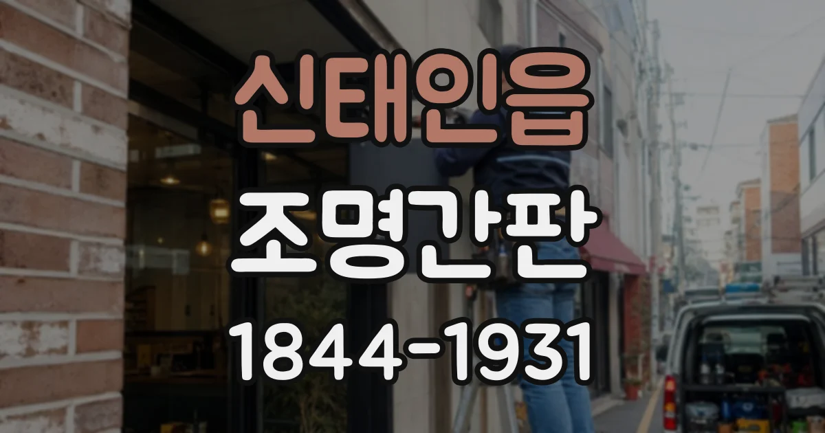 신태인읍 조명간판
