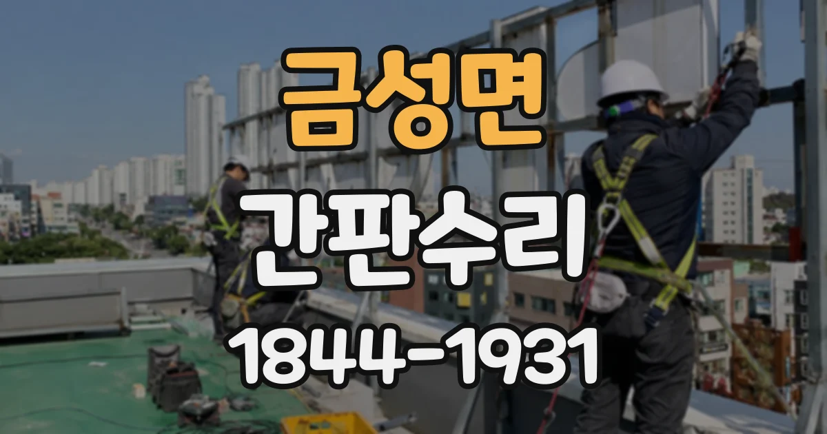 금성면 간판수리