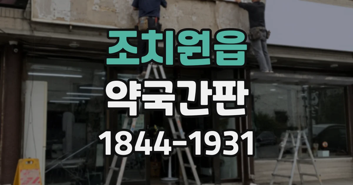 조치원읍 약국간판