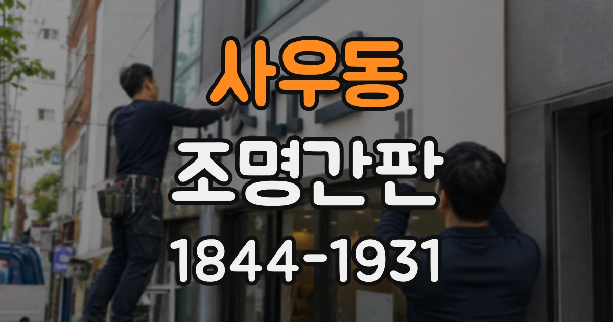 사우동 조명간판