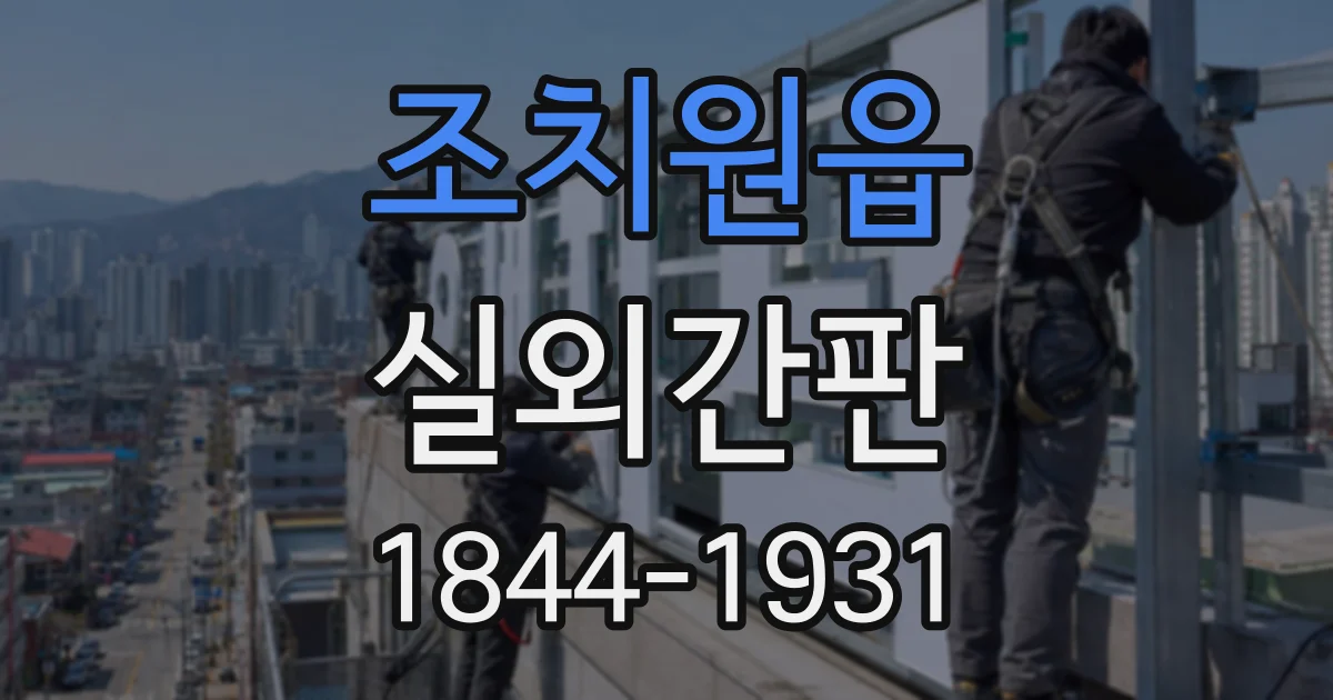 조치원읍 실외간판