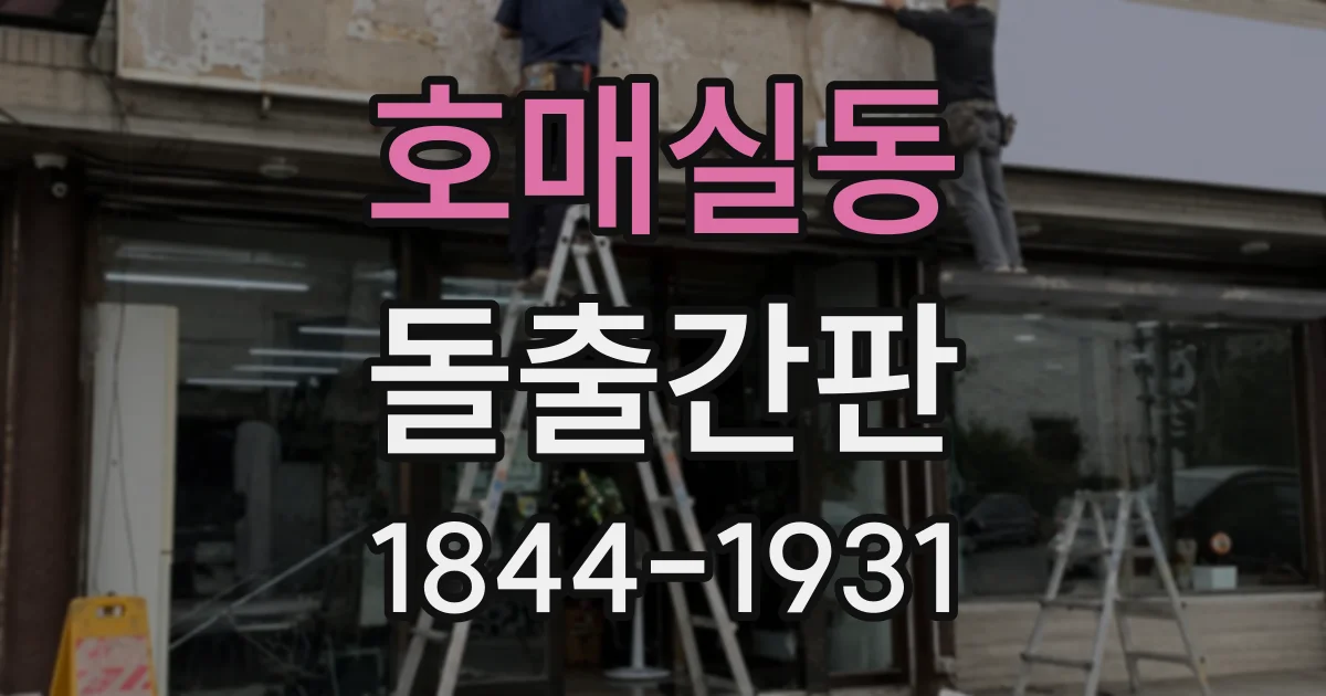 호매실동 돌출간판
