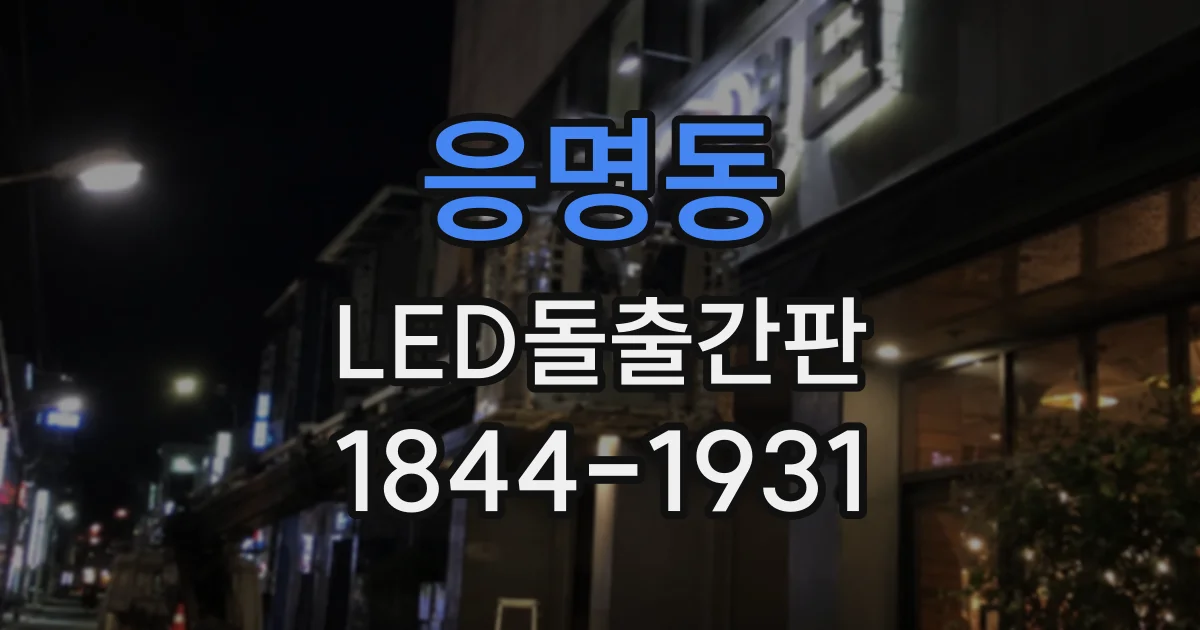응명동 LED돌출간판