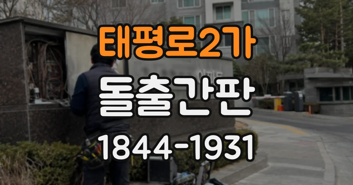 태평로2가 돌출간판