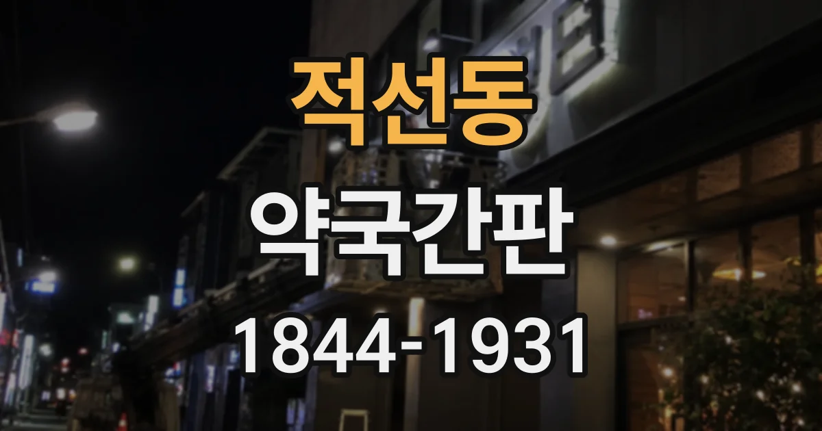 적선동 약국간판