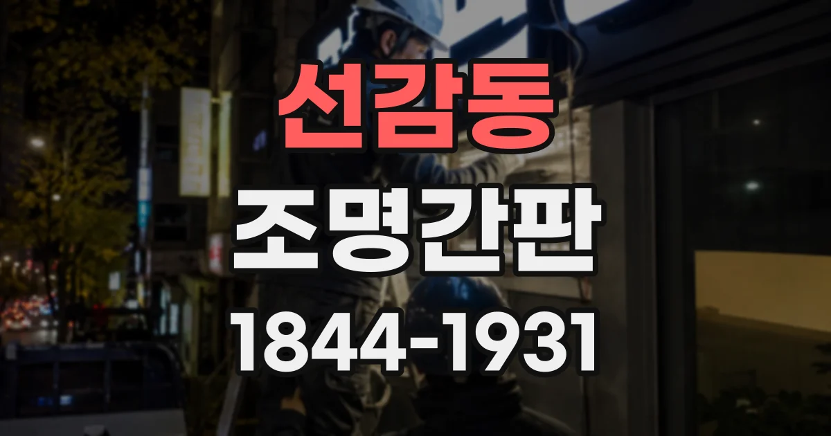 선감동 조명간판