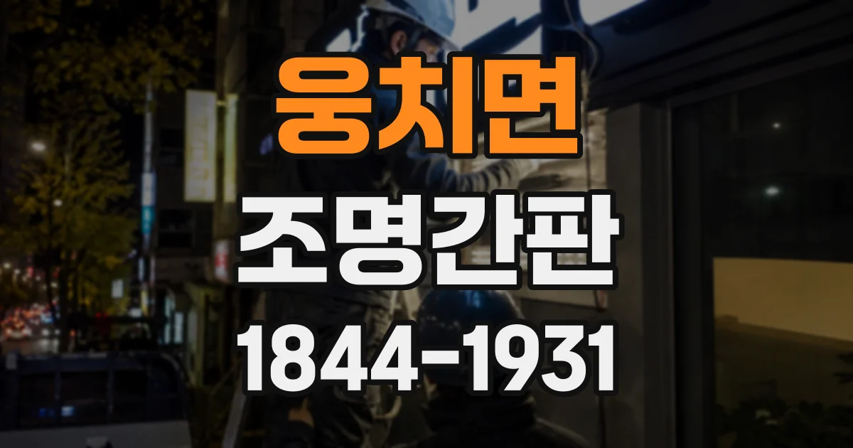 웅치면 조명간판