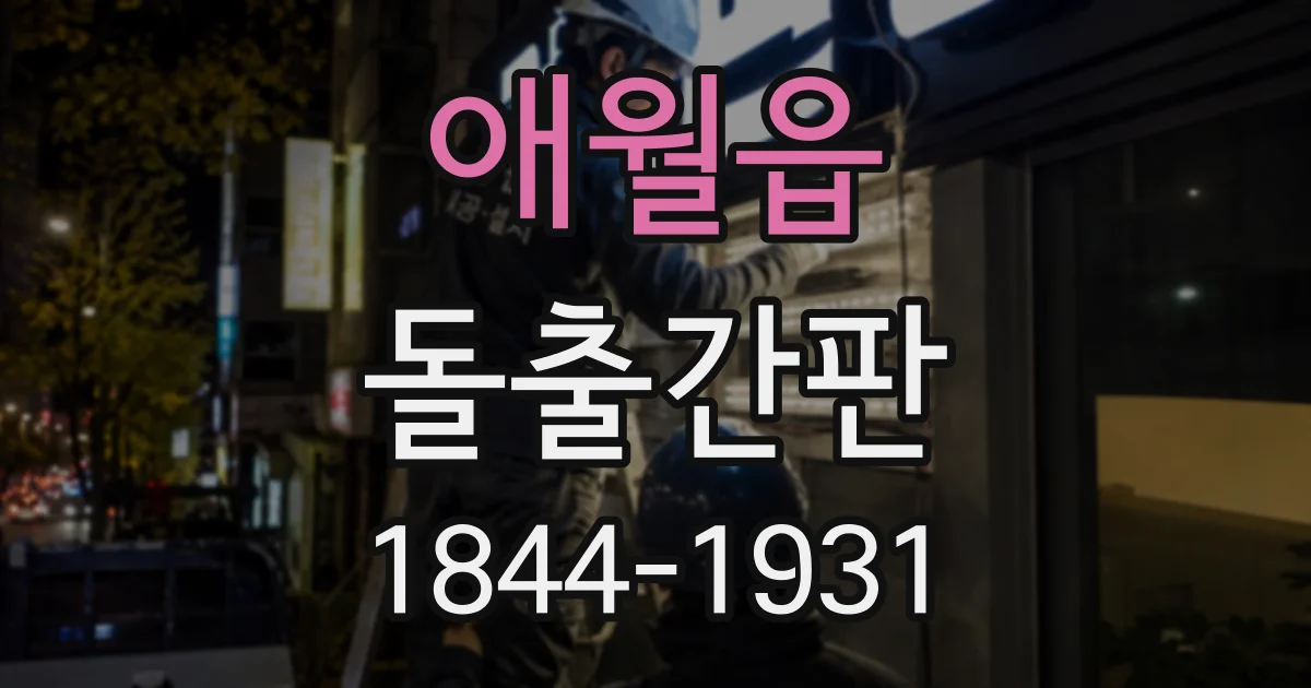 애월읍 돌출간판